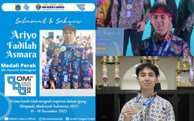 SMAN 8 Jakarta di OMI 2025 berhasil meraih Medali Perak dalam Bidang Ekonomi