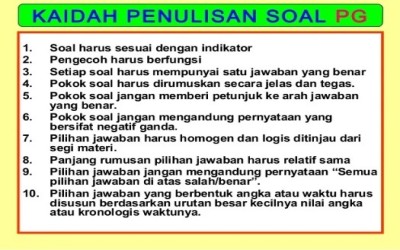 Blog Guru: Membuat soal PG yang sesuai aturan